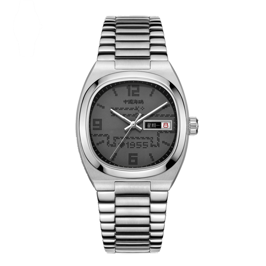 【Seagull Watch】Vintage TV Mechanical Watch - Snake Game-Digital Display Gray