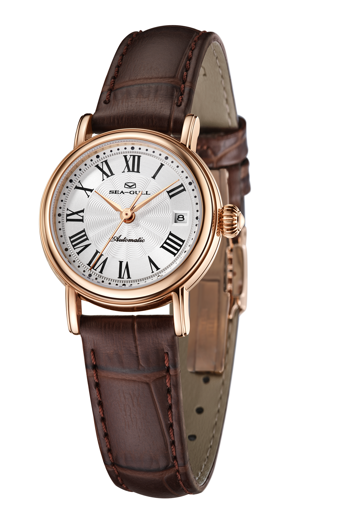 【Seagull Watch】Little Exquisite - Leather Strap Style -- Golden Case