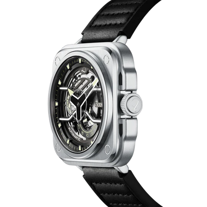 【OLTO-8】IRON-EX Square Skeleton Automatic Watch Silver