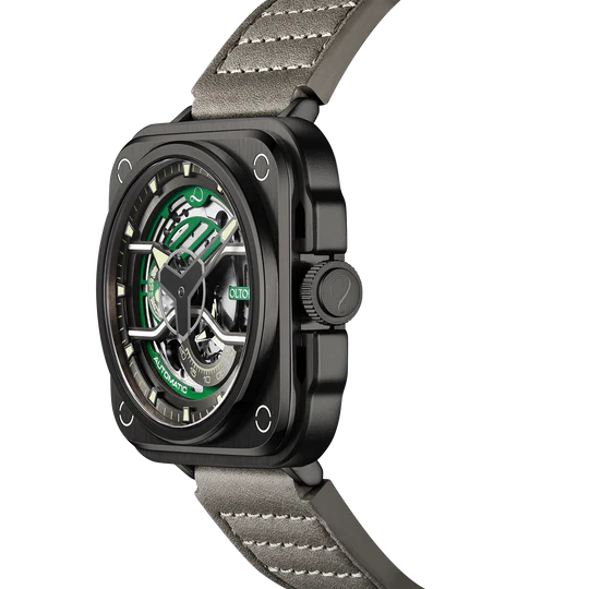 【OLTO-8】IRON-EX Square Skeleton Automatic Watch Green