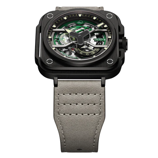 【OLTO-8】IRON-EX Square Skeleton Automatic Watch Green