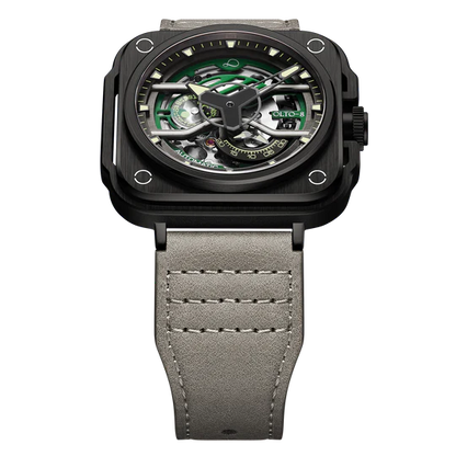【OLTO-8】IRON-EX Square Skeleton Automatic Watch Green