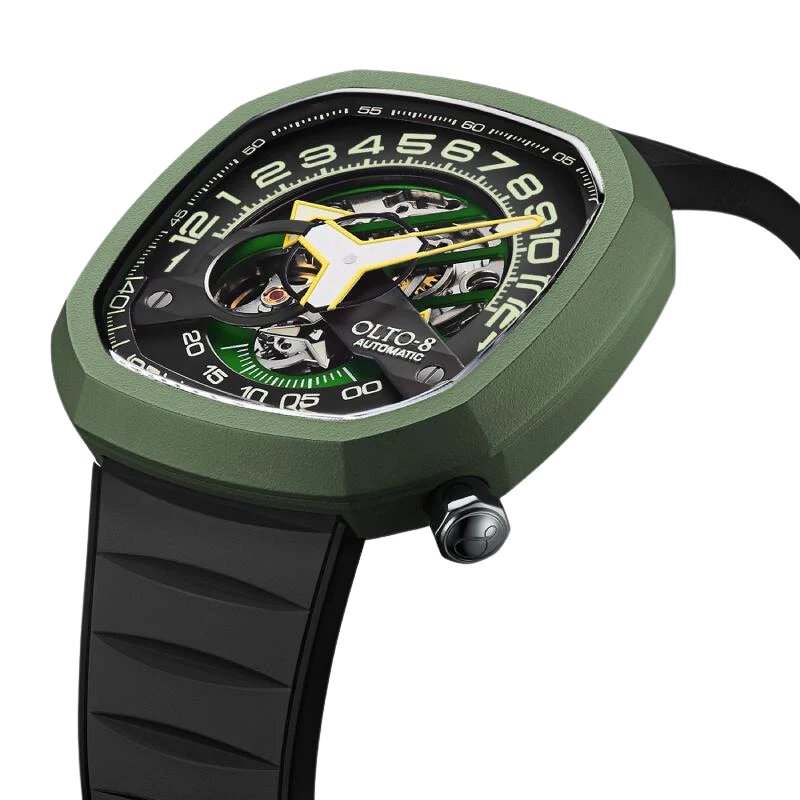 【OLTO-8】INFINITY-II RPM-Style Automatic Watch Green（Roman numeral Dial）
