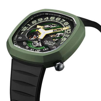 【OLTO-8】INFINITY-II RPM-Style Automatic Watch Green（Roman numeral Dial）