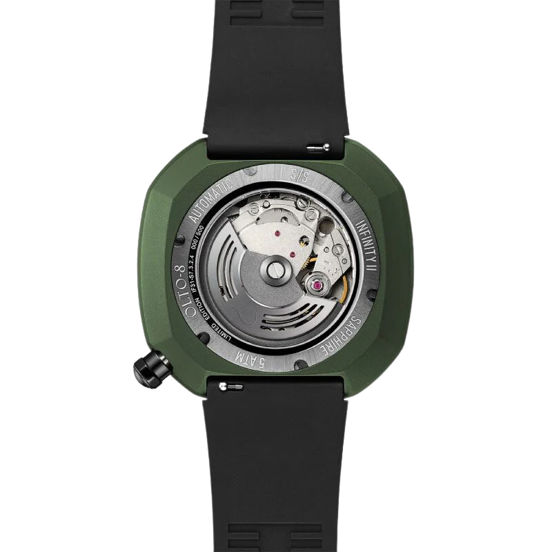 【OLTO-8】INFINITY-II RPM-Style Automatic Watch Green（Roman numeral Dial）