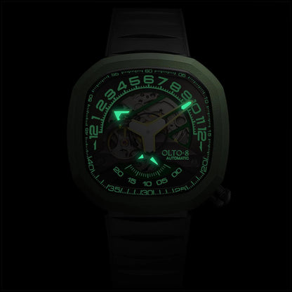 【OLTO-8】INFINITY-II RPM-Style Automatic Watch Green（Roman numeral Dial）