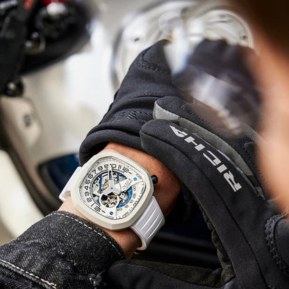 【OLTO-8】 INFINITY II RPM-Style Automatic Watch White（Roman numeral Dial）