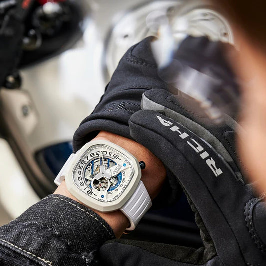 【OLTO-8】 INFINITY II RPM-Style Automatic Watch White（Roman numeral Dial）