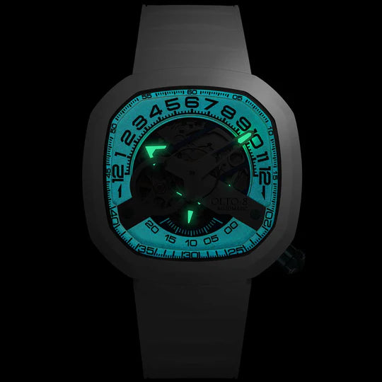 【OLTO-8】 INFINITY II RPM-Style Automatic Watch White（Roman numeral Dial）