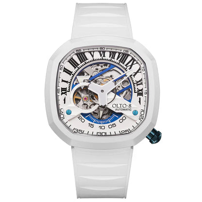 【OLTO-8】 INFINITY II RPM-Style Automatic Watch White（Roman numeral Dial）