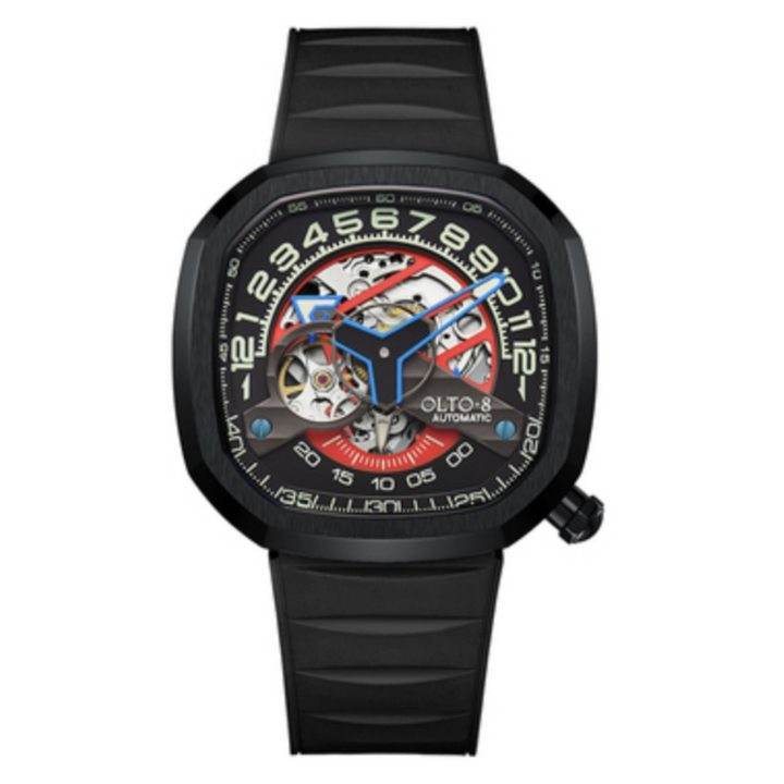 【OLTO-8】INFINITY-II RPM-Style Automatic Watch Black（Bkack Strap）