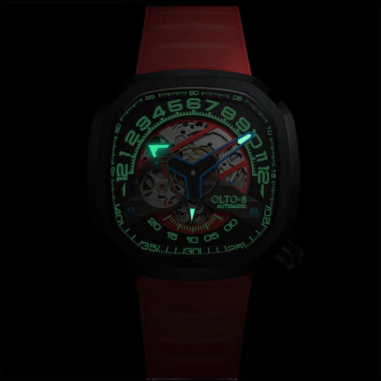 【OLTO-8】INFINITY-II RPM-Style Automatic Watch Black（Roman numeral Dial）