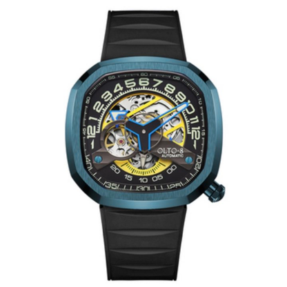 【OLTO-8】INFINITY II RPM-Style Automatic Watch Blue（Black Strap）