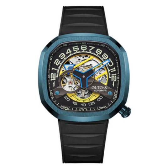 【OLTO-8】INFINITY II RPM-Style Automatic Watch Blue（Black Strap）