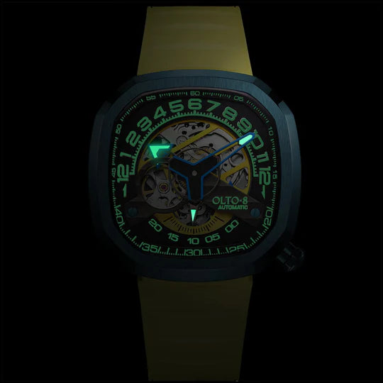 【OLTO-8】INFINITY II RPM-Style Automatic Watch Blue（Black Strap）