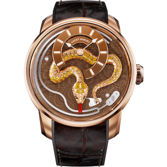 【LuckyHarvey】Master of Craftsmanship Series Enamel Snake (Gilt Gold)