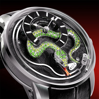 【LuckyHarvey】Master of Craftsmanship Series Enamel Snake (Jade Green)