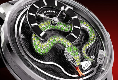 【LuckyHarvey】Master of Craftsmanship Series Enamel Snake (Jade Green)