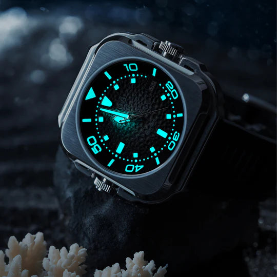 【OLTO-8】Coral Steward Diving Automatic Watch Shadow Black