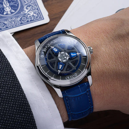 【OLTO-8】KING 3D Satellite Hour Wheel Automatic Ocean Blue