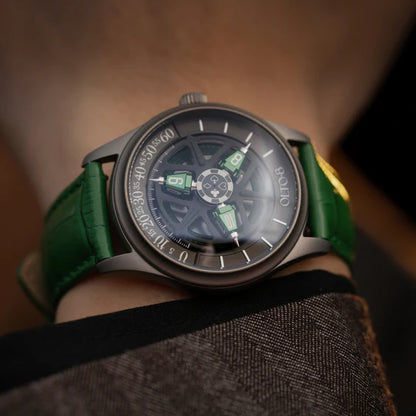 【OLTO-8】KING 3D Satellite Hour Wheel Automatic Jade Green