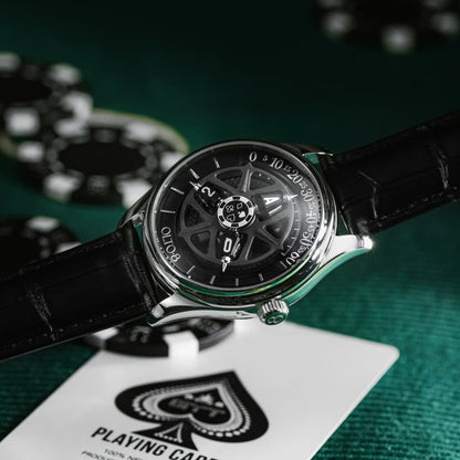 【OLTO-8】KING 3D Satellite Hour Wheel Automatic Midnight Black