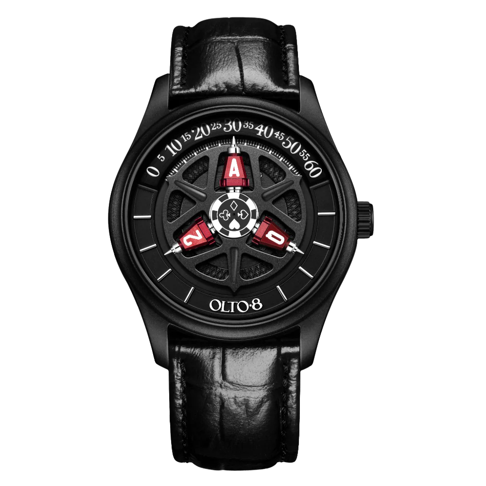 【OLTO-8】KING 3D Satellite Hour Wheel Automatic Dice Red