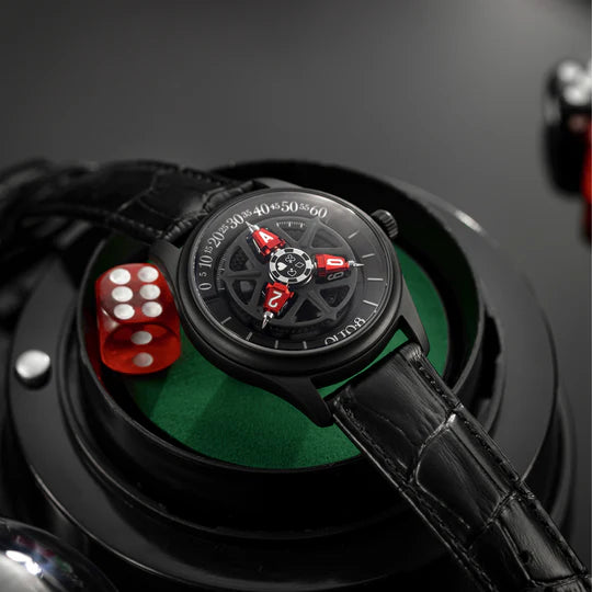 【OLTO-8】KING 3D Satellite Hour Wheel Automatic Dice Red