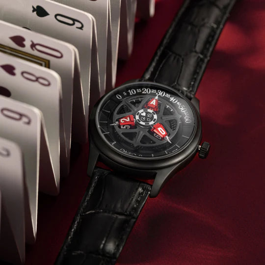 【OLTO-8】KING 3D Satellite Hour Wheel Automatic Dice Red