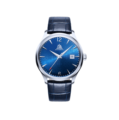 【Shanghai】Tribute Series - Pioneers of Calendar, Golden Sun-ray Dial -  Leather Strap