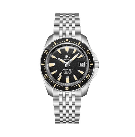 【Shanghai】General 39mm Automatic Mechanical Wristwatch - Black