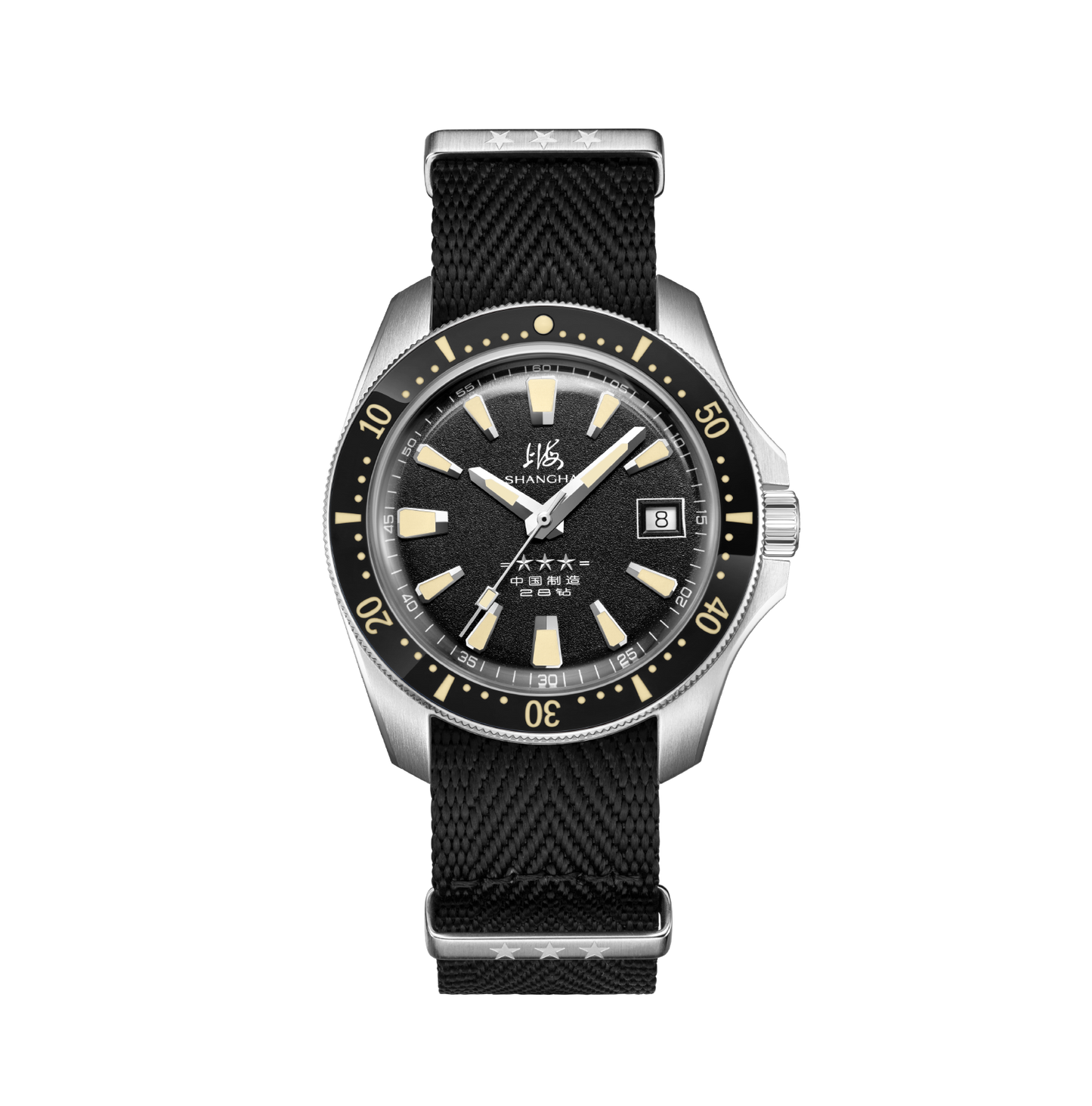 【Shanghai】General 39mm Automatic Mechanical Wristwatch - Black