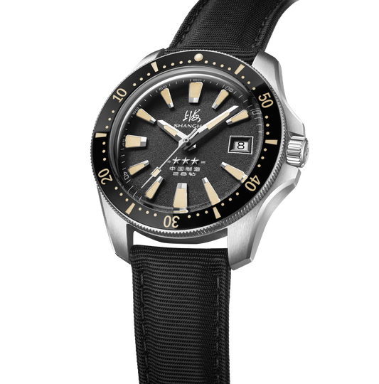【Shanghai】General 39mm Automatic Mechanical Wristwatch - Black