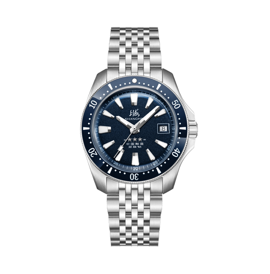 【Shanghai】General 39mm Automatic Mechanical Wristwatch - Blue
