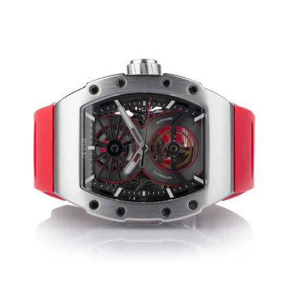 【OLTO-8】SHOT Skeleton Automatic Watch Red