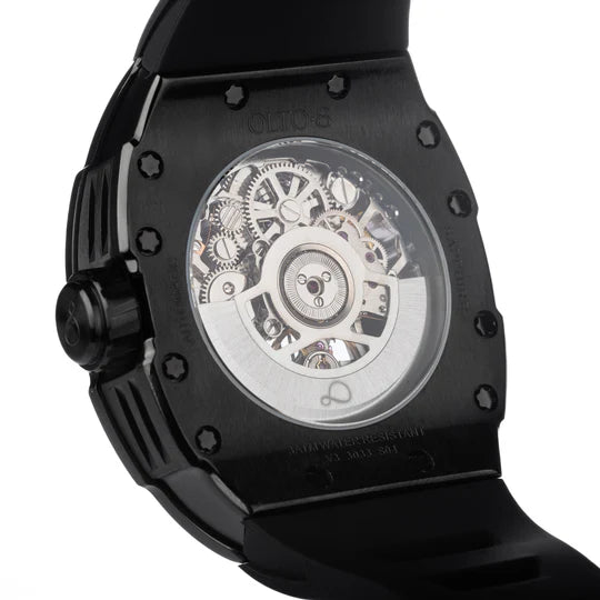 【OLTO-8】SHOT Skeleton Automatic Watch Black