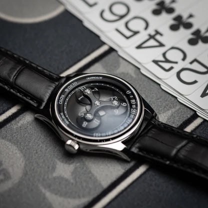 【OLTO-8】ROTO Wandering Hour Automatic Watch Midnight Black