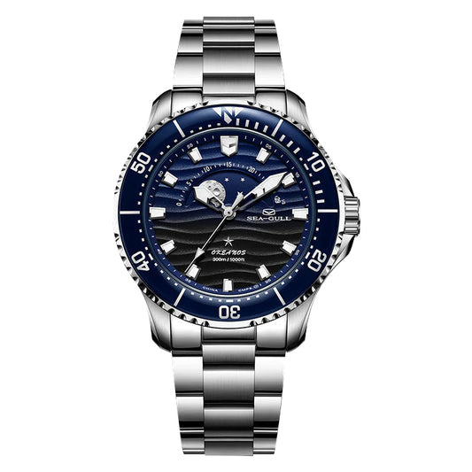【Seagull Watch】「Moon rising over the Ocean」Grand Moon Phase Diving Watch