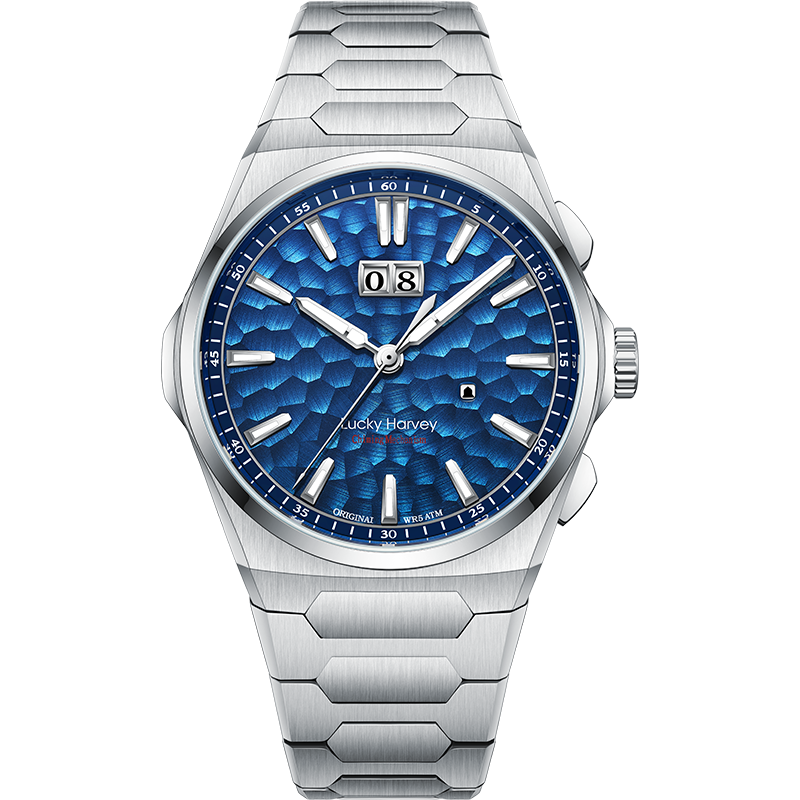 【LuckyHarvey】Chiming Watches Series Hammered Texture Editions （Deep Sea Blue）