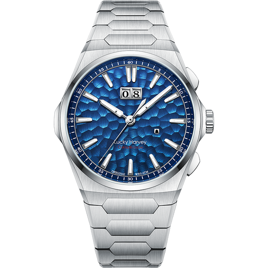 【LuckyHarvey】Chiming Watches Series Hammered Texture Editions （Deep Sea Blue）