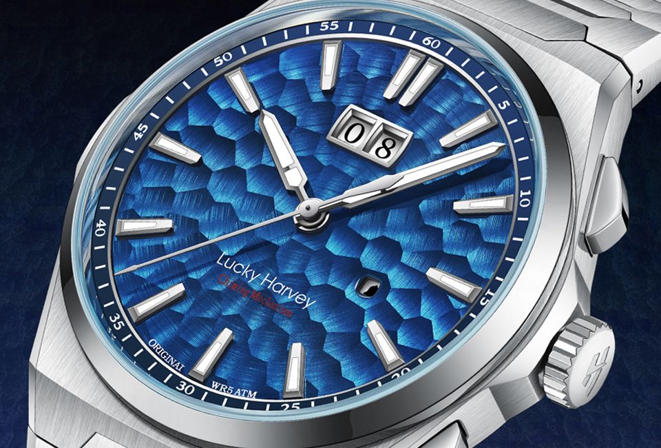 【LuckyHarvey】Chiming Watches Series Hammered Texture Editions （Deep Sea Blue）