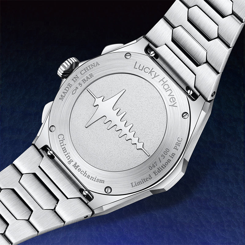 【LuckyHarvey】Chiming Watches Series Hammered Texture Editions （Deep Sea Blue）