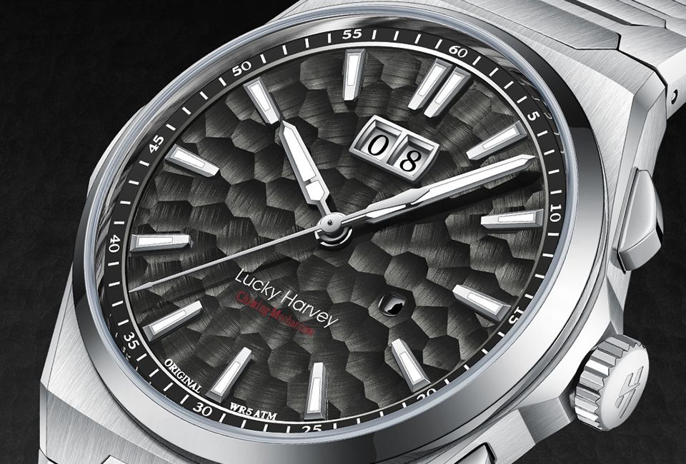 【LuckyHarvey】Chiming Watches Series Hammered Texture Editions（Nightfall Black）