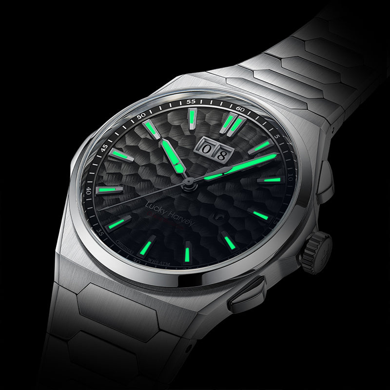 【LuckyHarvey】Chiming Watches Series Hammered Texture Editions（Nightfall Black）