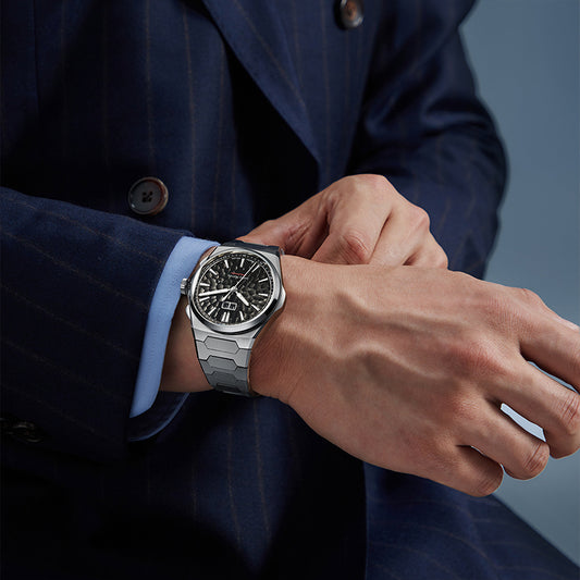 【LuckyHarvey】Chiming Watches Series Hammered Texture Editions（Nightfall Black）