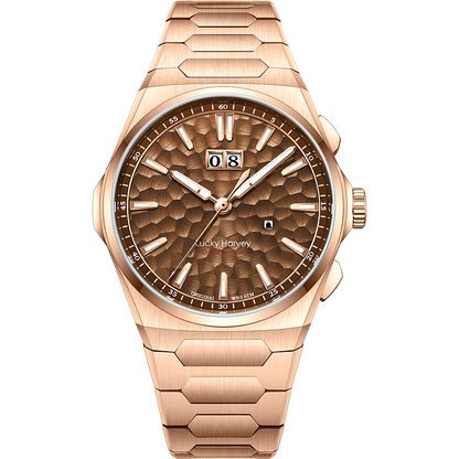 【LuckyHarvey】Chiming Watches Series Hammered Texture Editions （Amber Brown）