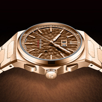 【LuckyHarvey】Chiming Watches Series Hammered Texture Editions （Amber Brown）