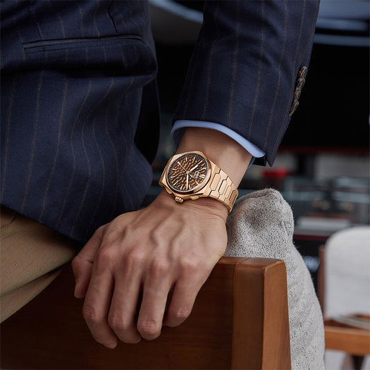 【LuckyHarvey】Chiming Watches Series Hammered Texture Editions （Amber Brown）
