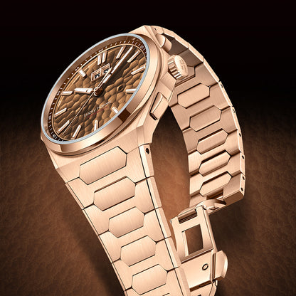 【LuckyHarvey】Chiming Watches Series Hammered Texture Editions （Amber Brown）
