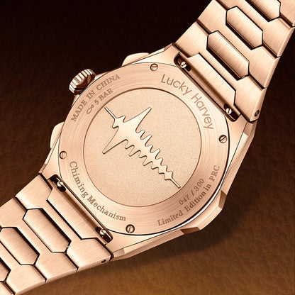 【LuckyHarvey】Chiming Watches Series Hammered Texture Editions （Amber Brown）